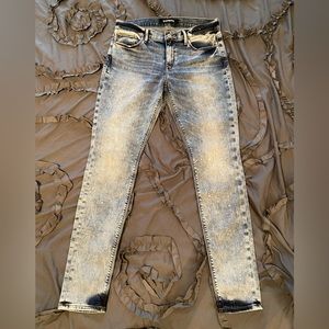 NWOT Express acid wash, paint splatter Jeggings